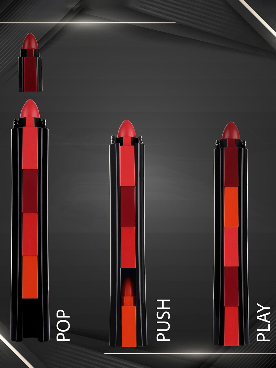 Ronzille 5 In 1 Bullet Lipstick - 2g Each - Shade C