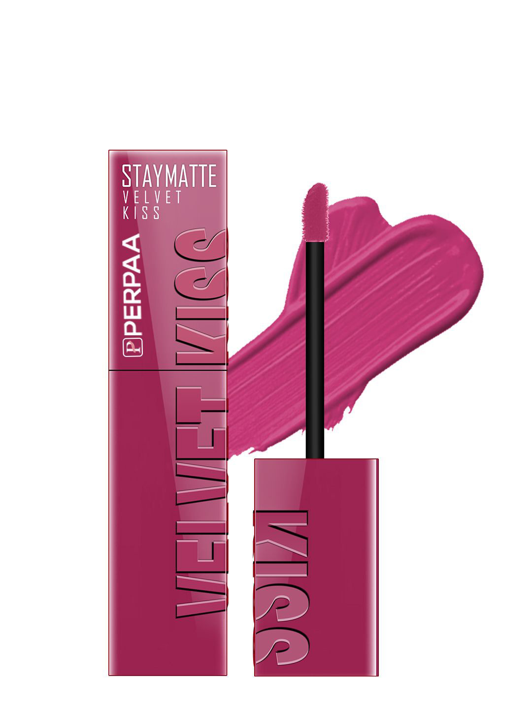 PERPAA Velvet Kiss Waterproof Matte Long Lasting Liquid Lipstick - 3.5 ml - Dark Pink 08