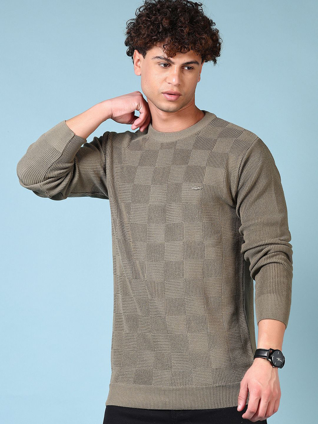 V-Mart Men Ribbed Pullover Sweater