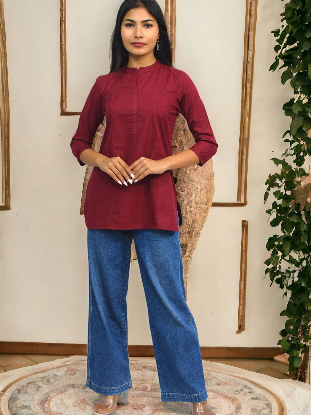 JAIPUR HAND BLOCK Pure Cotton Pleated A-Line Kurti
