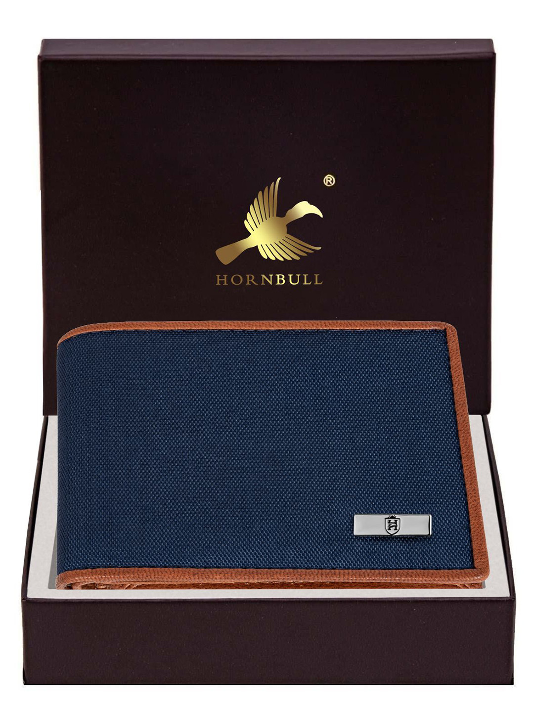 Hornbull Carlos Tan RFID Blocking Canvas Leather Wallet