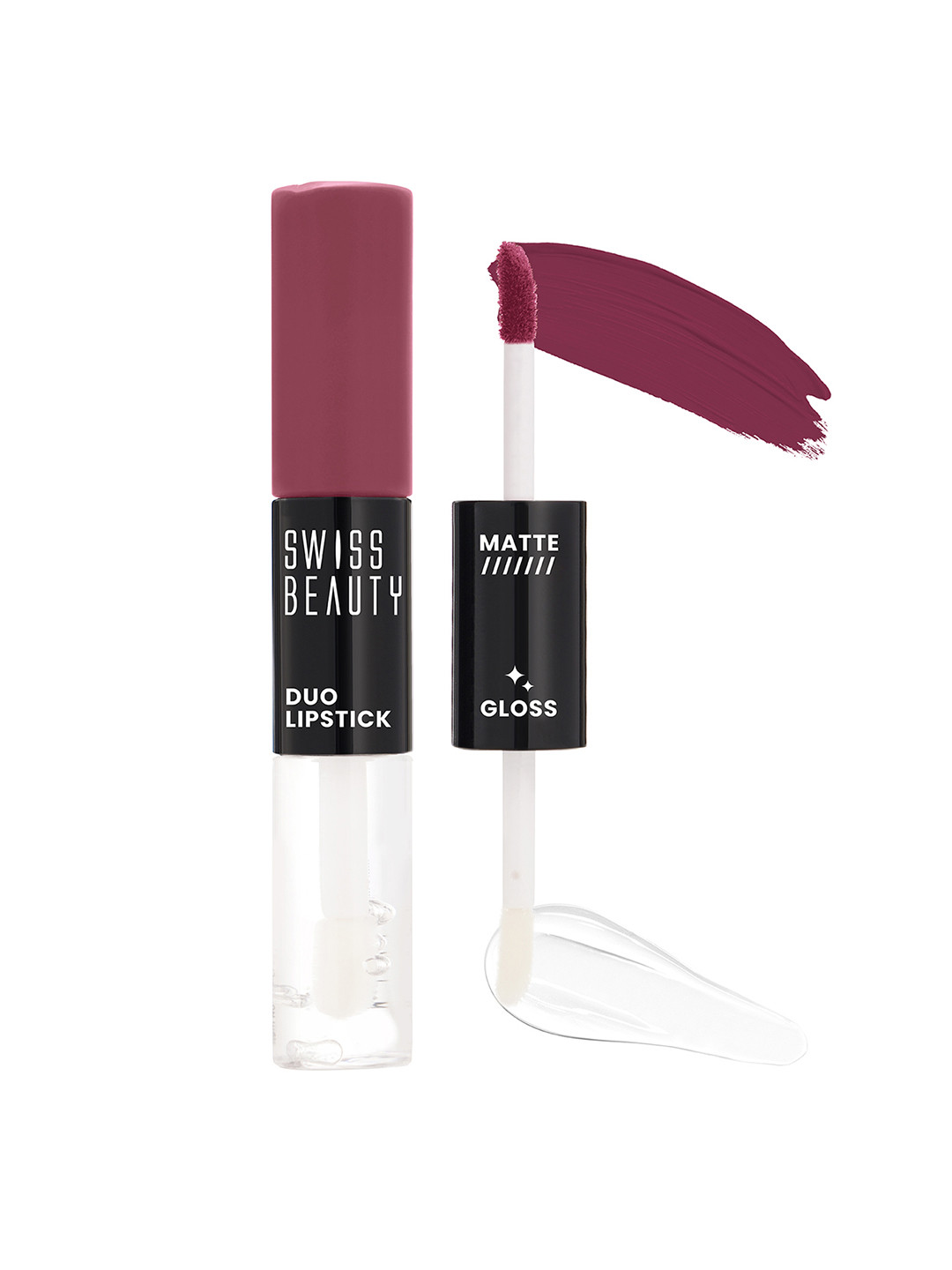 SWISS BEAUTY Long Lasting Transfer Proof Duo Lipstick 10 ml - Candy Pink 04