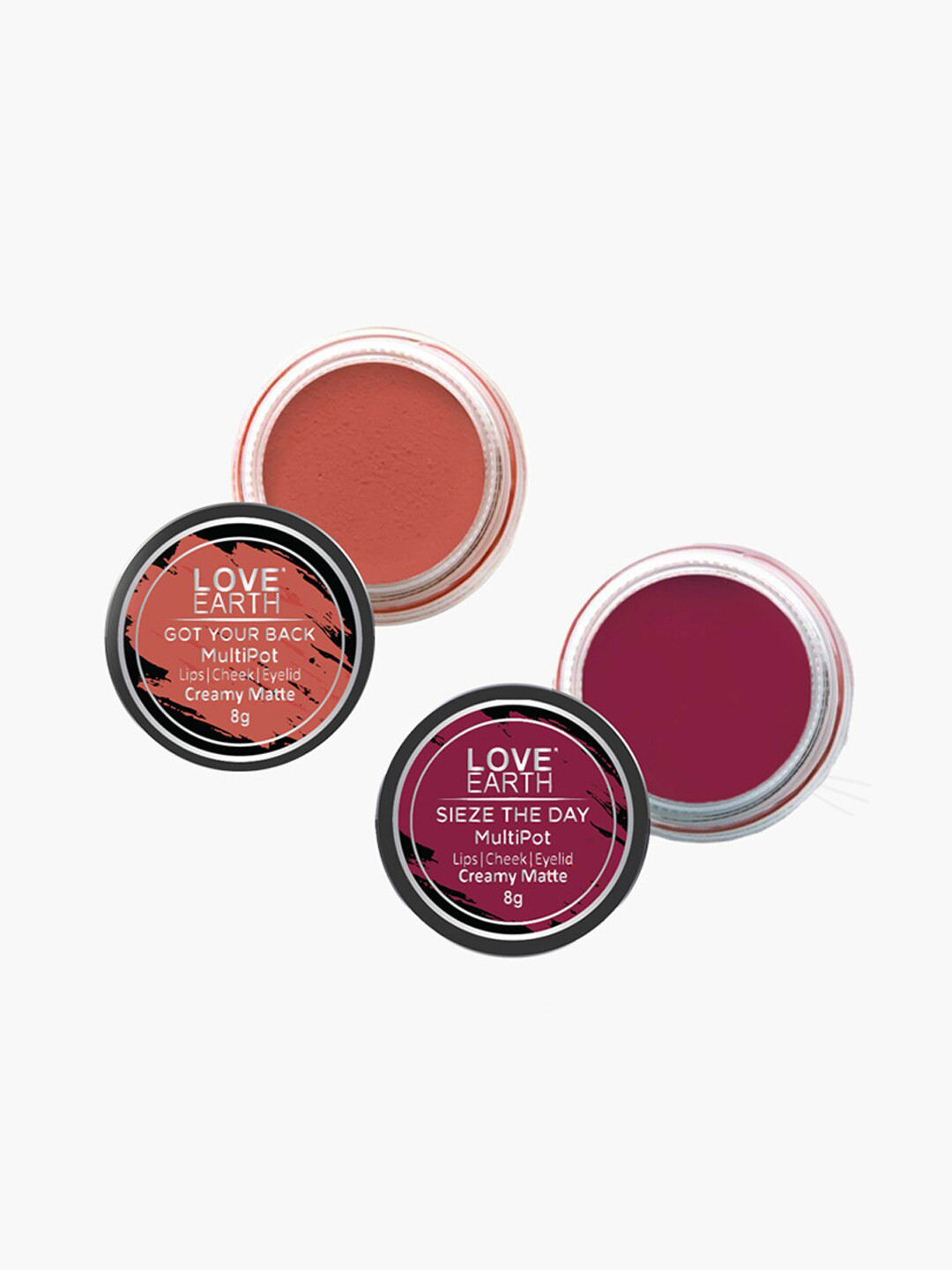 LOVE EARTH Set of 2 Creamy Matte Lip & Cheek Tint 8 g Each - Got Your Back & Sieze The Day