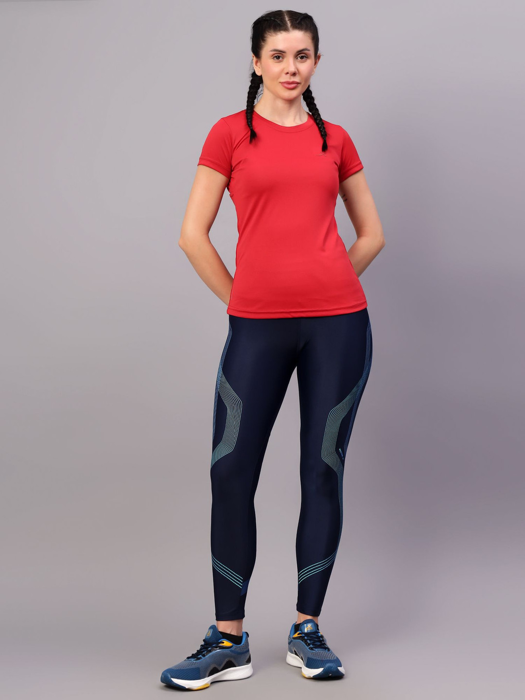 VECTOR X Women Printed High-Rise Ankle-Length Gym Tights