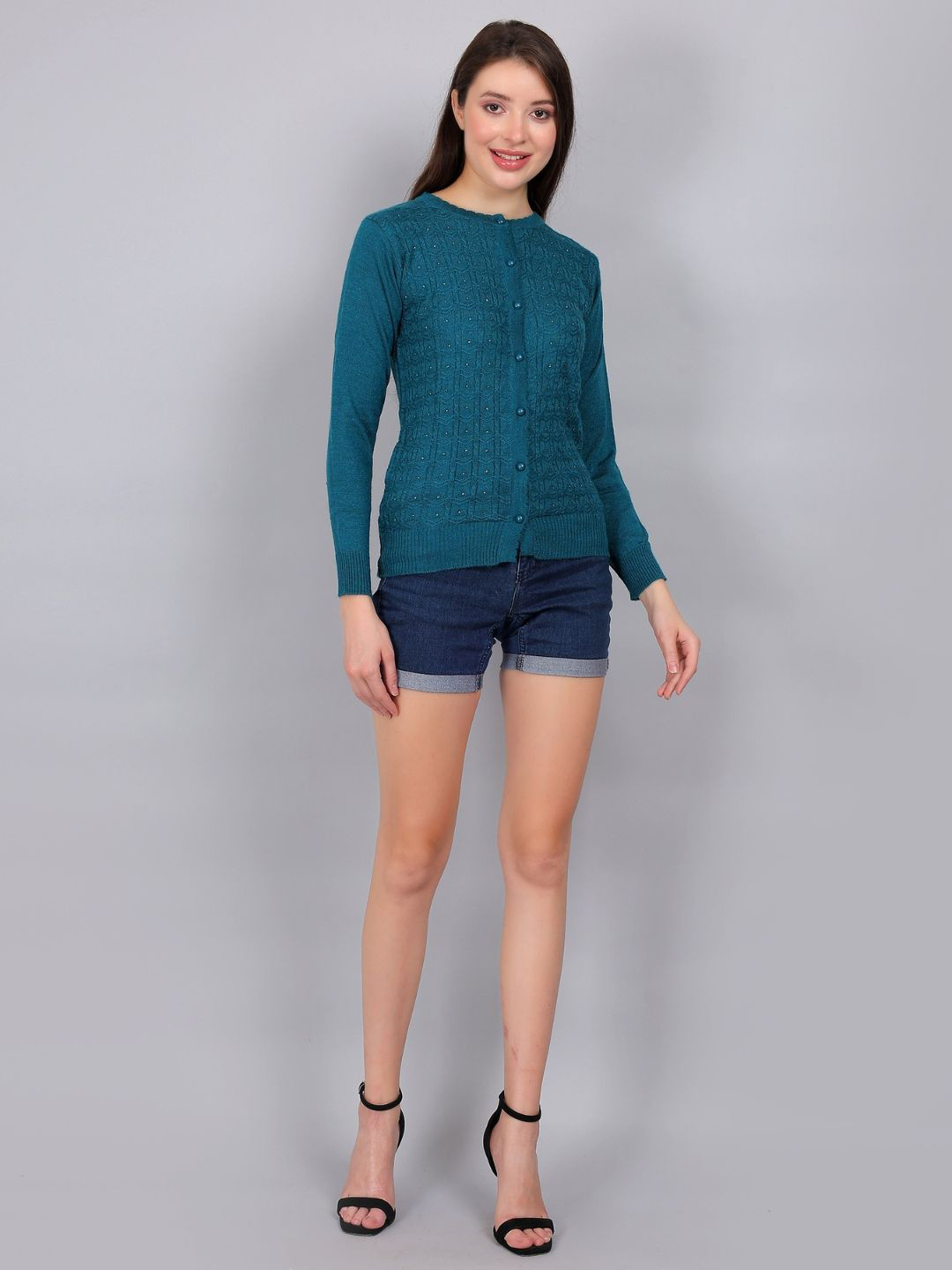 YOUTH ROBE Women Self Design Woollen