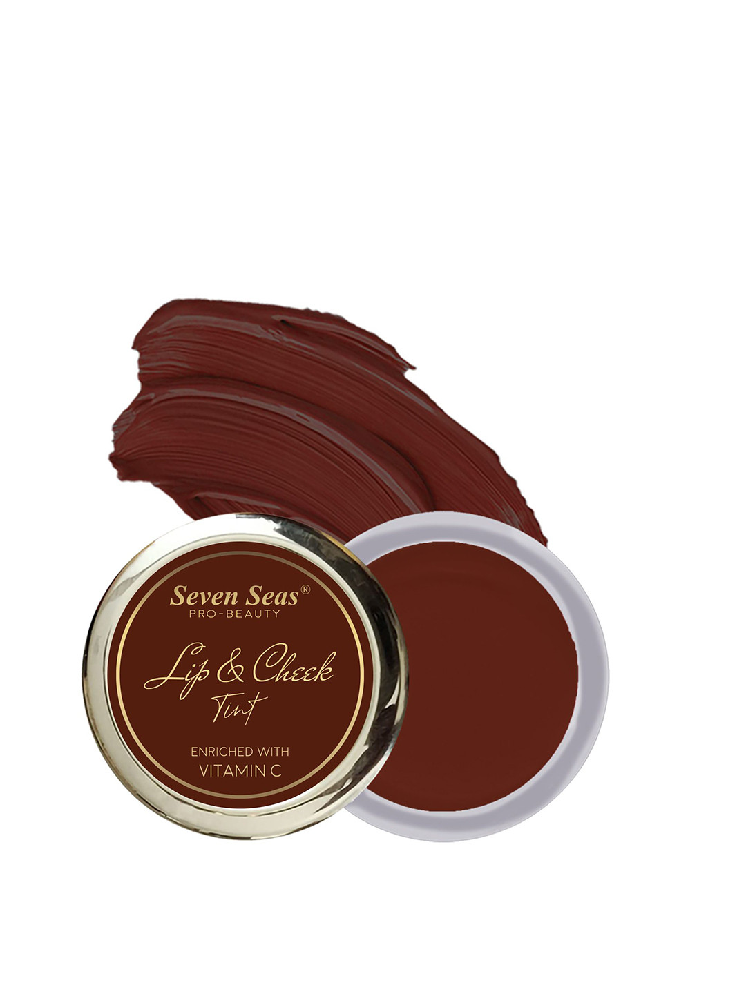 Seven Seas Pro-Beauty Long Lasting Lip & Cheek Tint with Vitamin C - 8g - Maroon