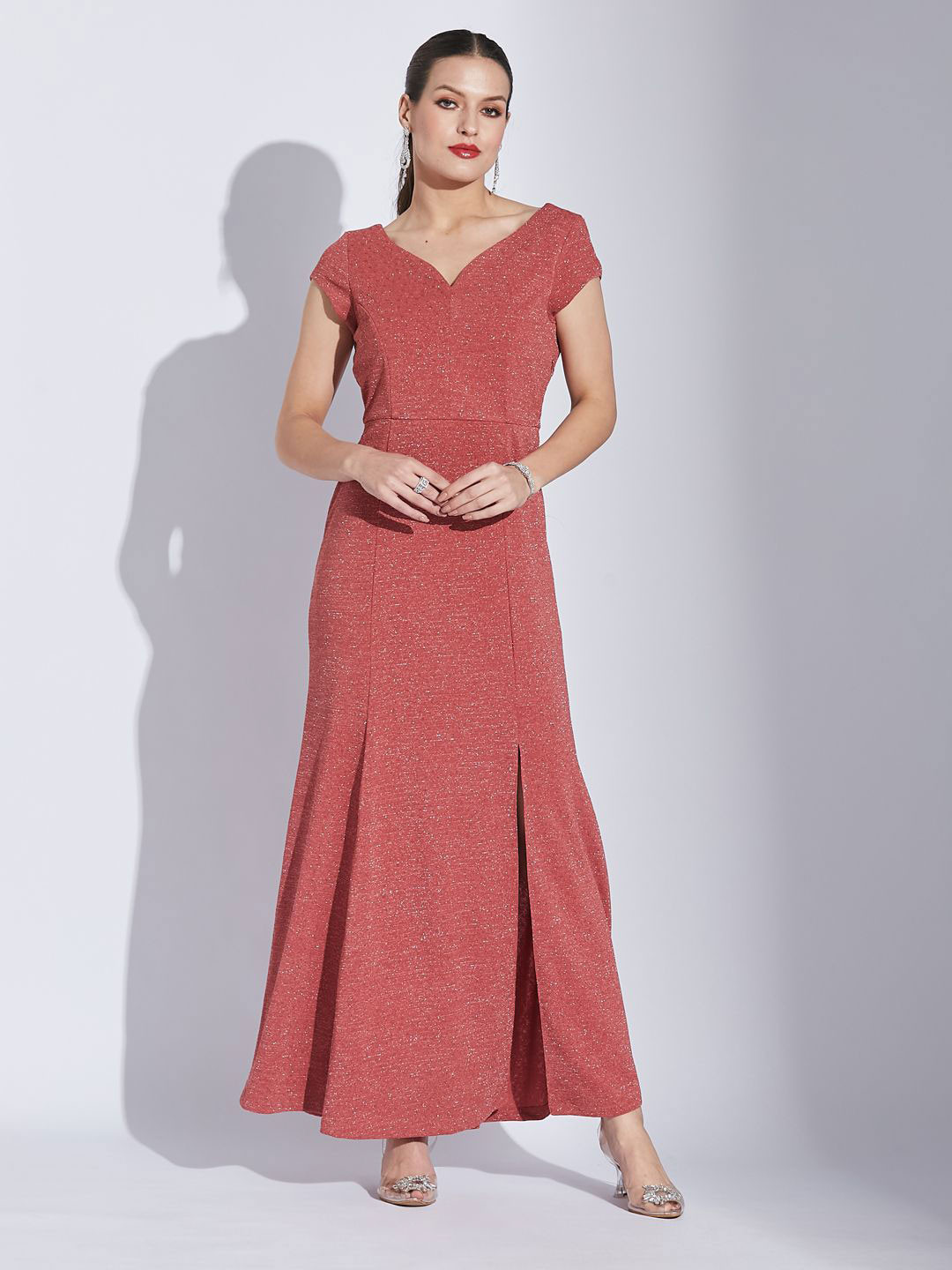 Latin Quarters Women Self Design Maxi Dress