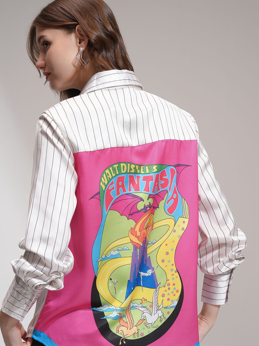 Tokyo Talkies Disney Mickey Mouse Women Pink Relaxed Fit Tshirt