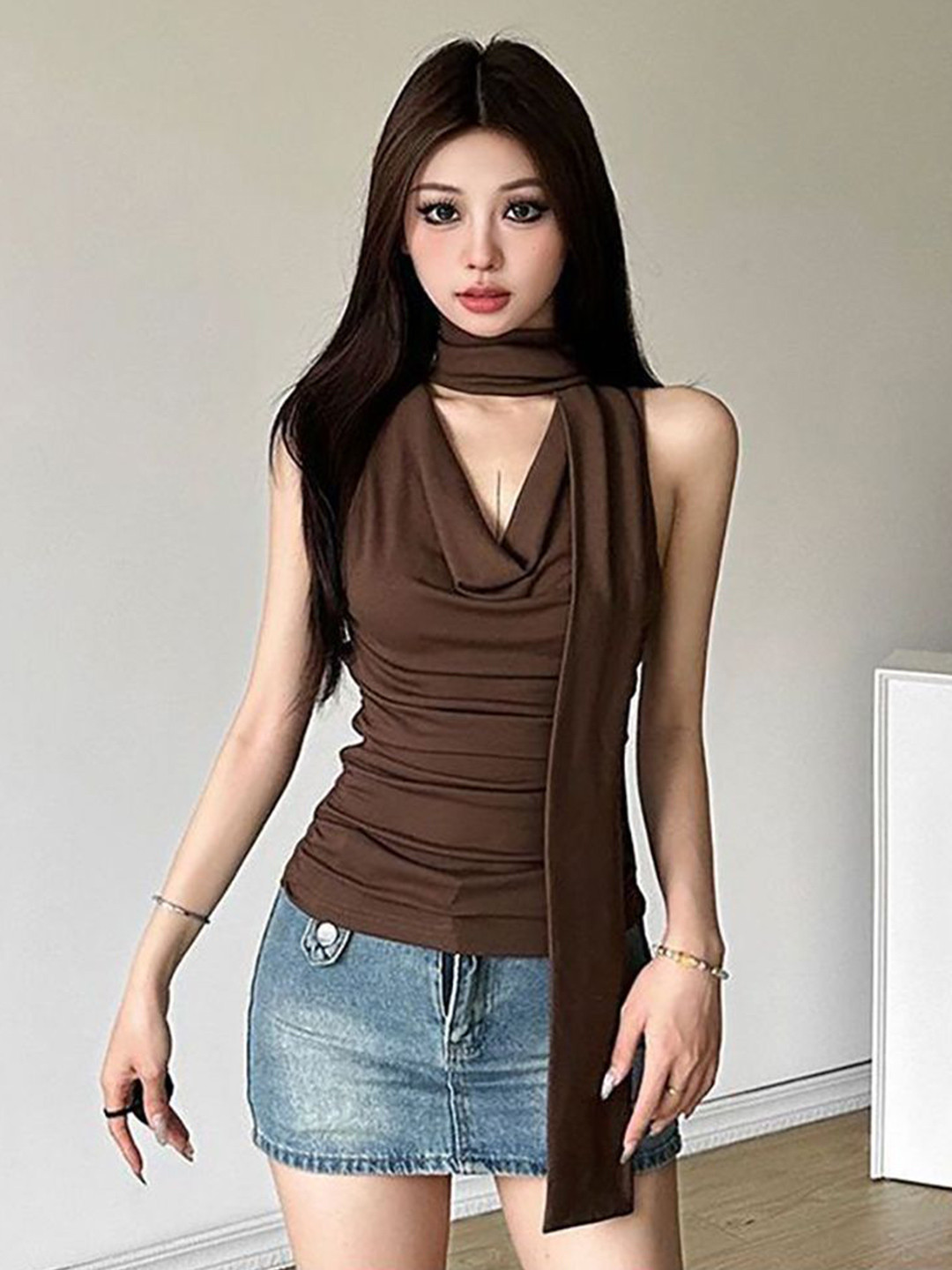 StyleCast x Revolte Women Cowl Neck Top