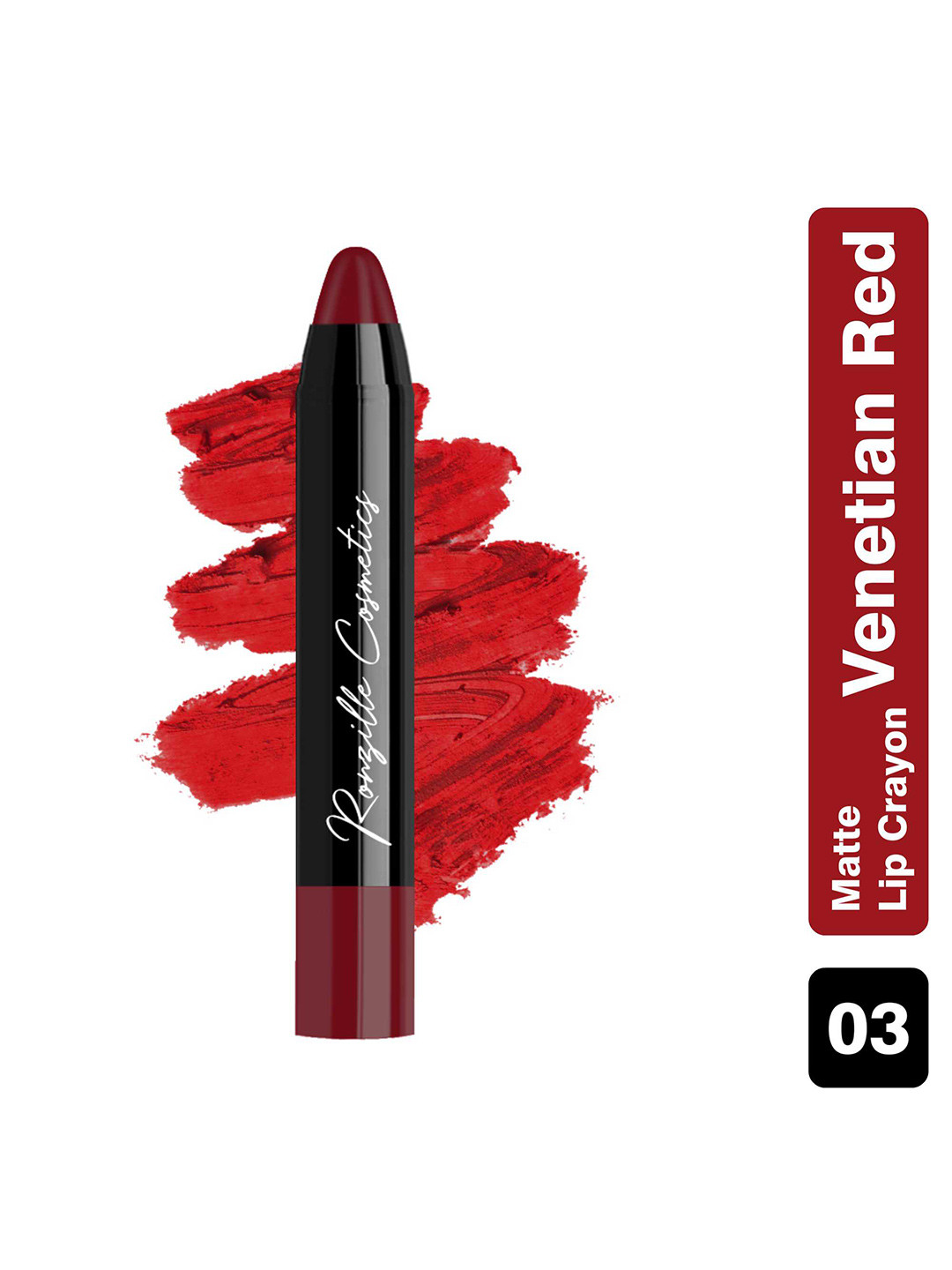 Ronzille Long Stay Matte Lip Crayon Lipstick 4.5g - Venetian Red 03