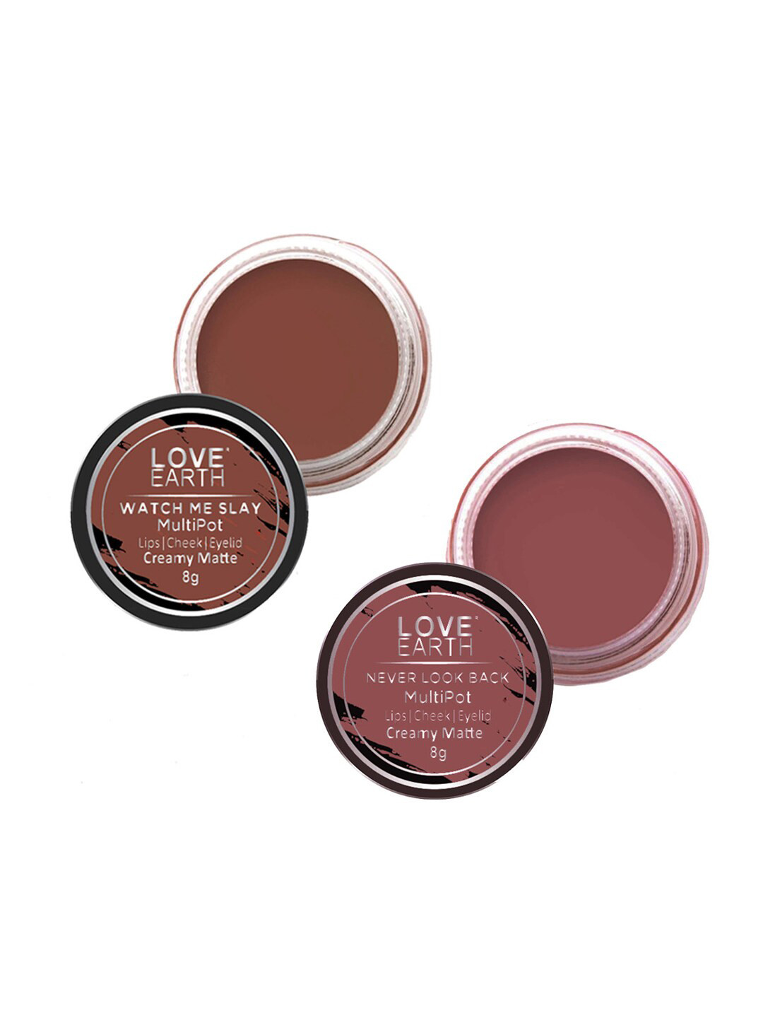 LOVE EARTH Set of 2 Creamy Matte Lip & Cheek Tint 8 g Each - Watch Me Slay & Never Look Back