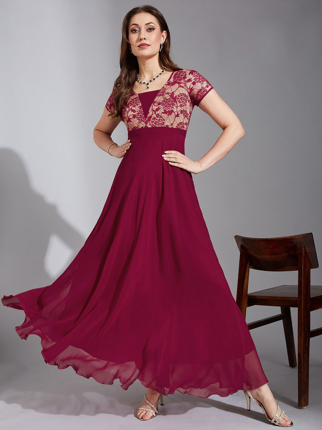 Life With Pockets Women Fit & Flare Maxi Dress