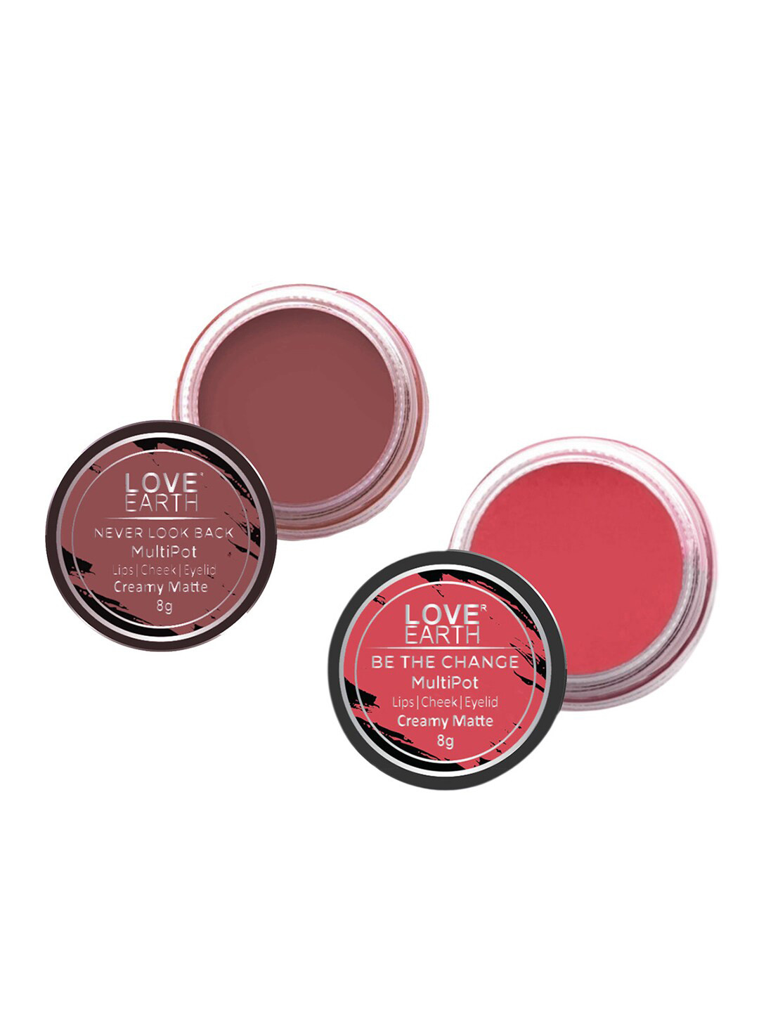 LOVE EARTH Set of 2 Creamy Matte Lip & Cheek Tint 8 g Each - Never Look Back & Be The Change