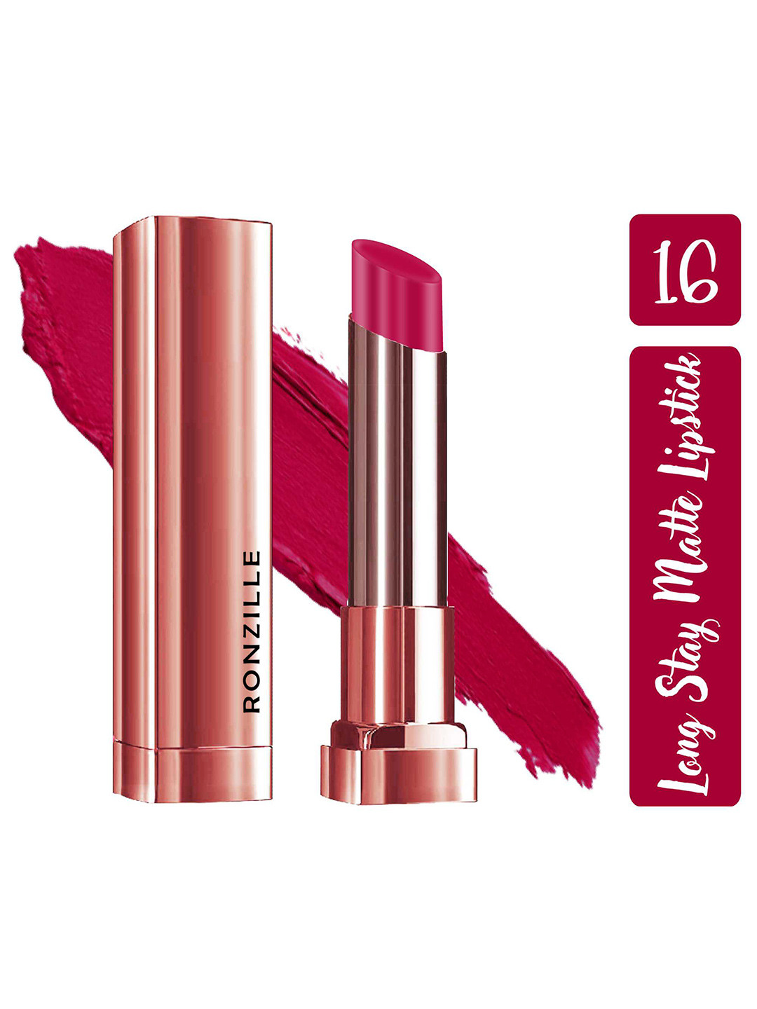 Ronzille Non Drying & Lightweight Long Stay Matte Lipstick - Paprika 16