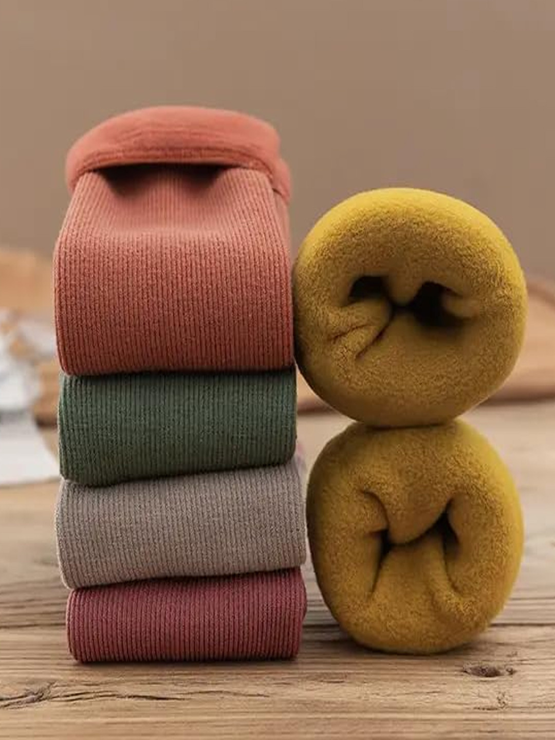 FIMS Women 5-Pc Assorted Calf-Length Socks