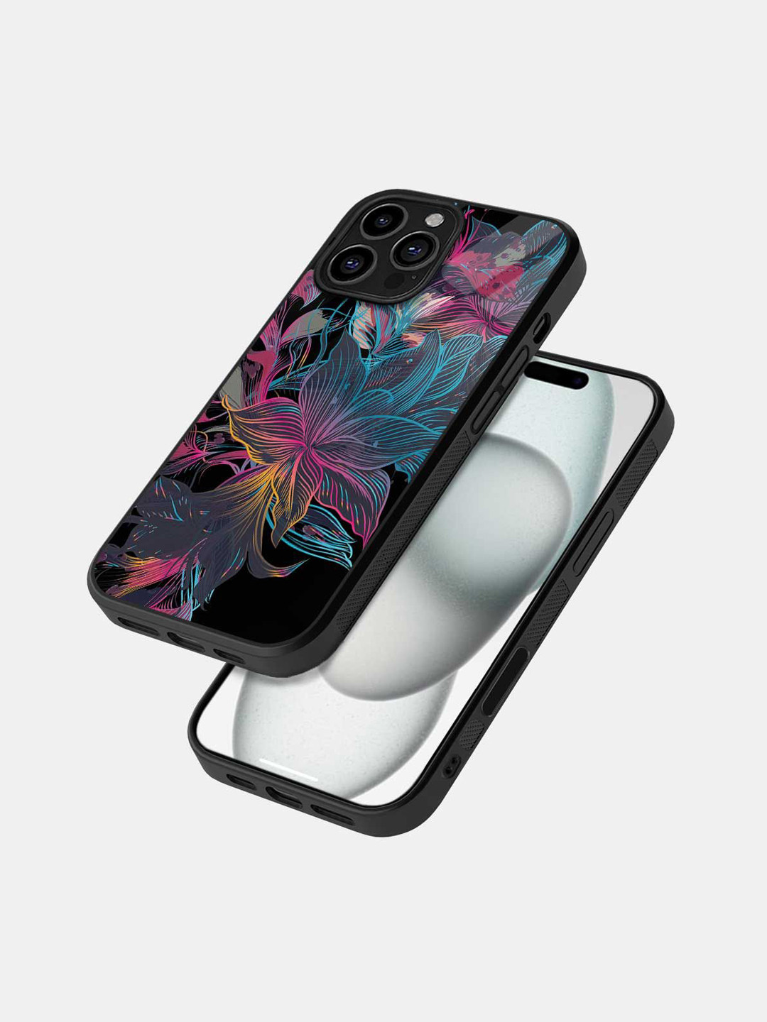 macmerise Floral Printed iPhone 16 Pro Max Bumper Case Mobile Accessories