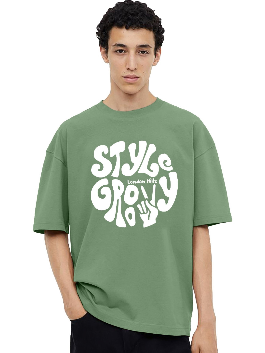 London Hills Men's Graphic Oversized T-shirt