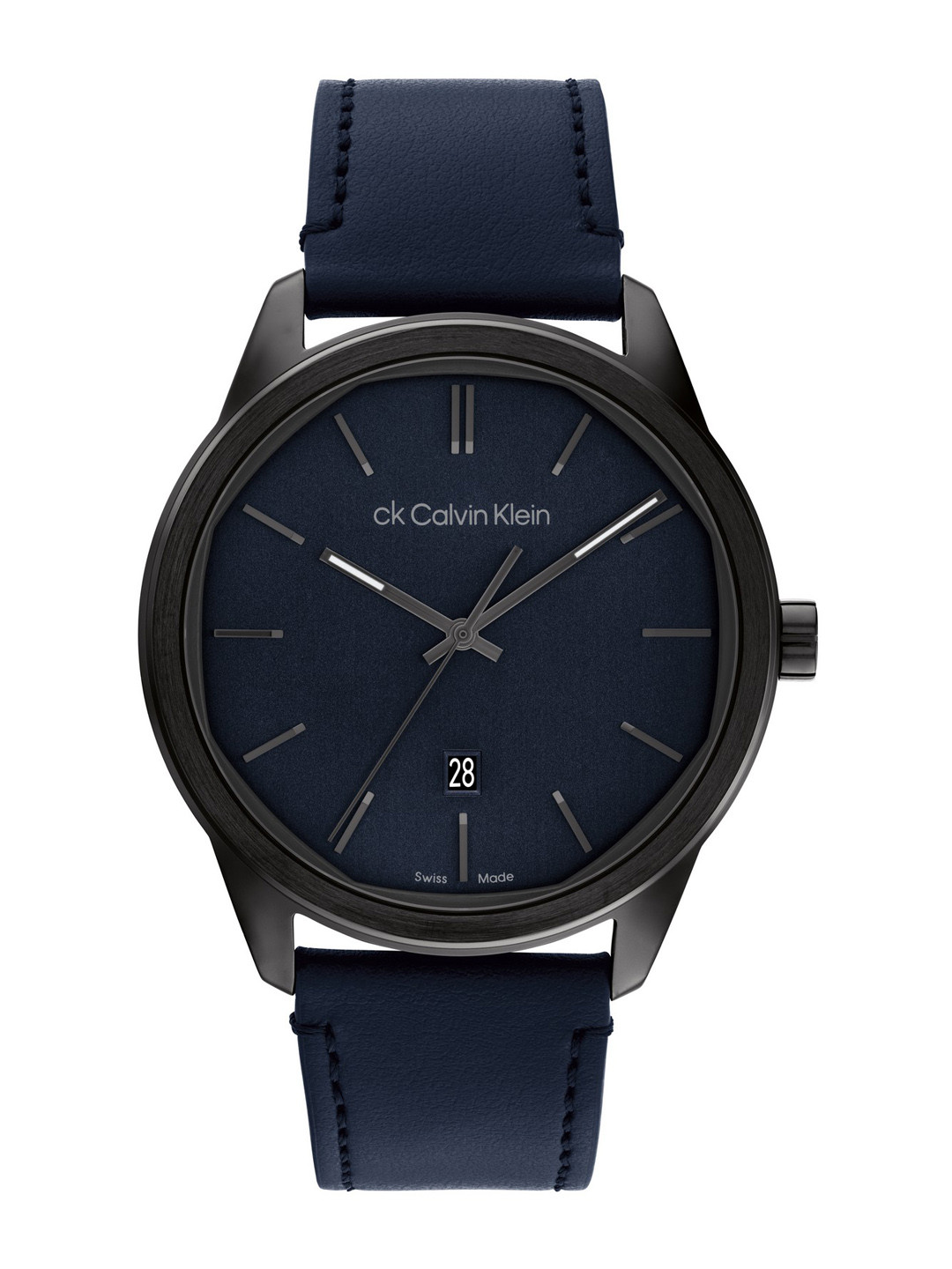 Calvin Klein Men Swiss Timeless Leather Straps Analogue Watch 25000064