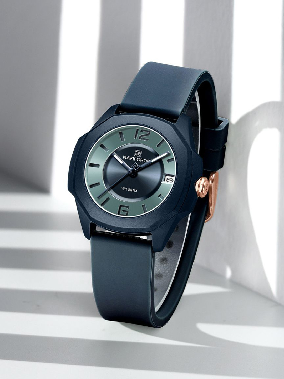 Naviforce Women Patterned Dial & Straps Analogue Watch NF7107_BE BE_