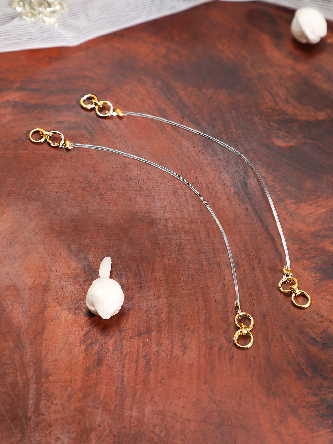 Rubans Dual Gold & Silver-Plated Invisible Ear Kan Chain for Earring Support