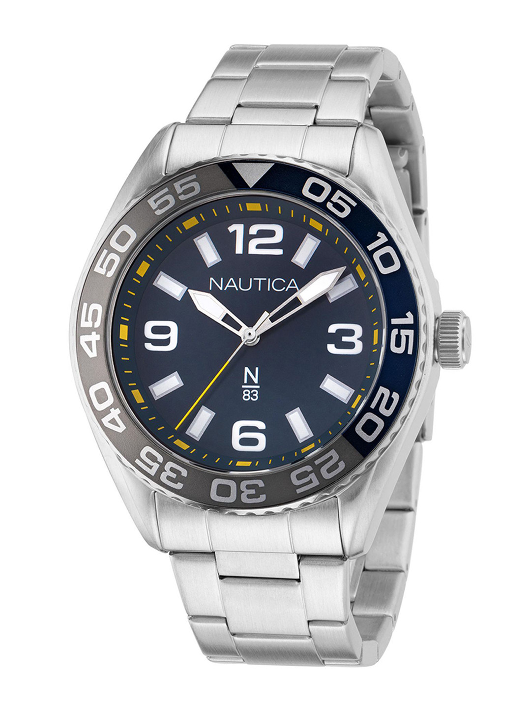 Nautica Men Printed Dial & Stainless Steel Bracelet Style Straps Analogue Watch NAPFWS308
