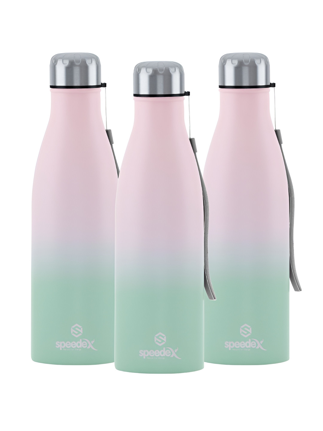 Speedex Milo Multi Colourblocked Stainless Steel BPA Free 3 Piece Water Bottle - 1L