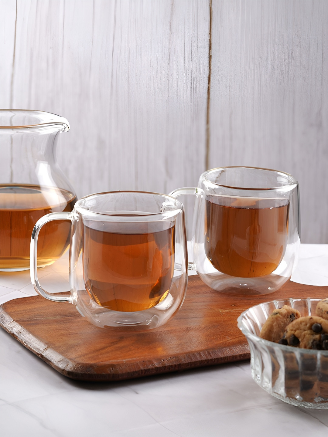 Aura Amazing Dad Tribute Transparent Glass Microwave Safe 2 Piece Mugs-220ml