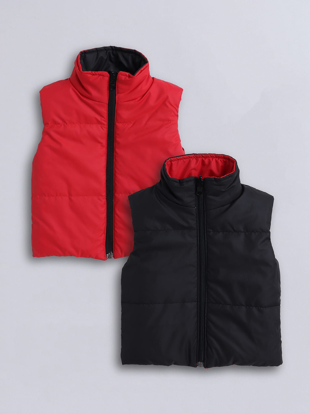 taffykids Girls Nylon Reversible Crop Padded Jacket with Patchwork