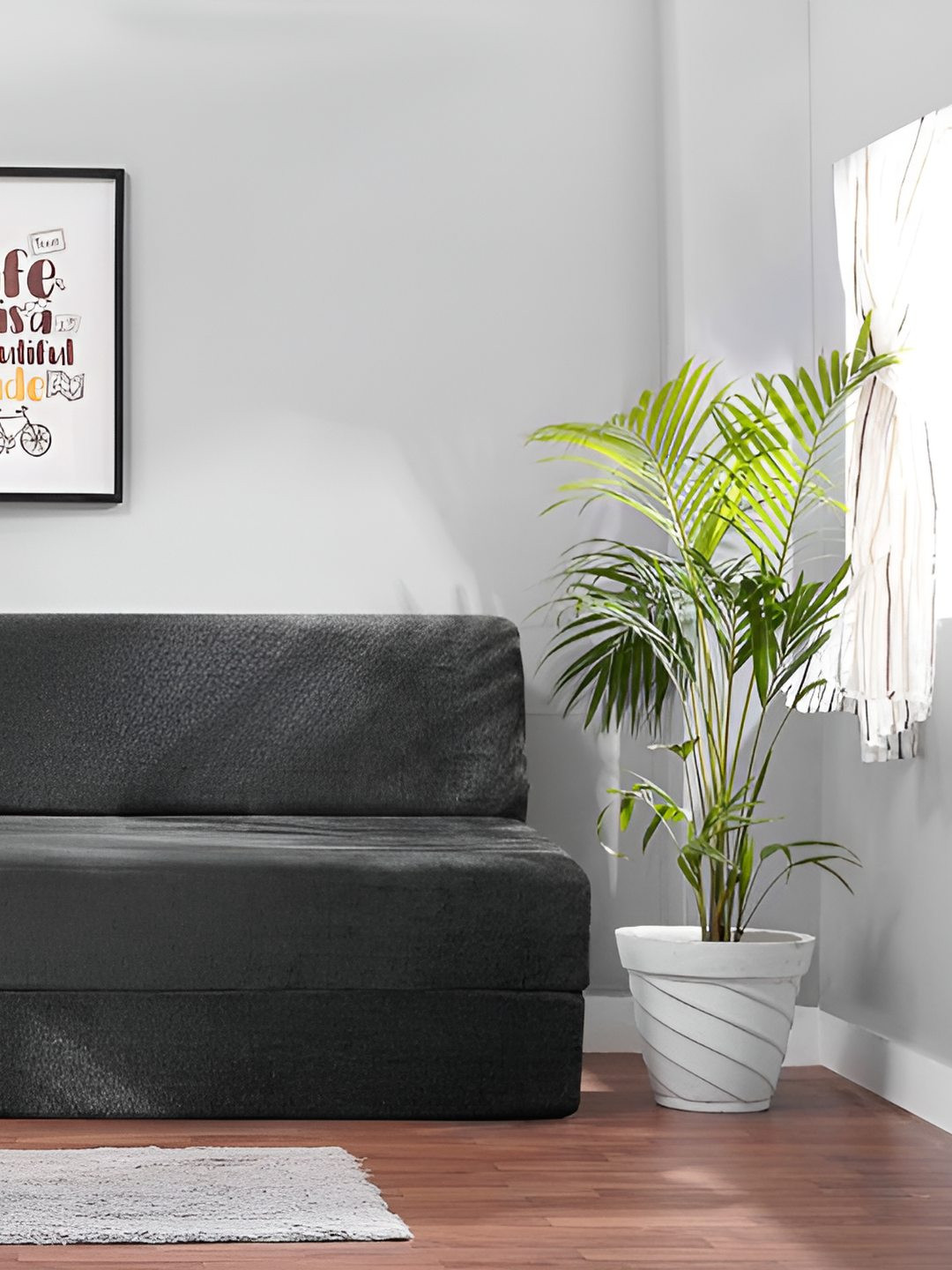 Solis Primus Comfort for all Grey 3 Seater Cushion Inflatable Sofa Cum Bed