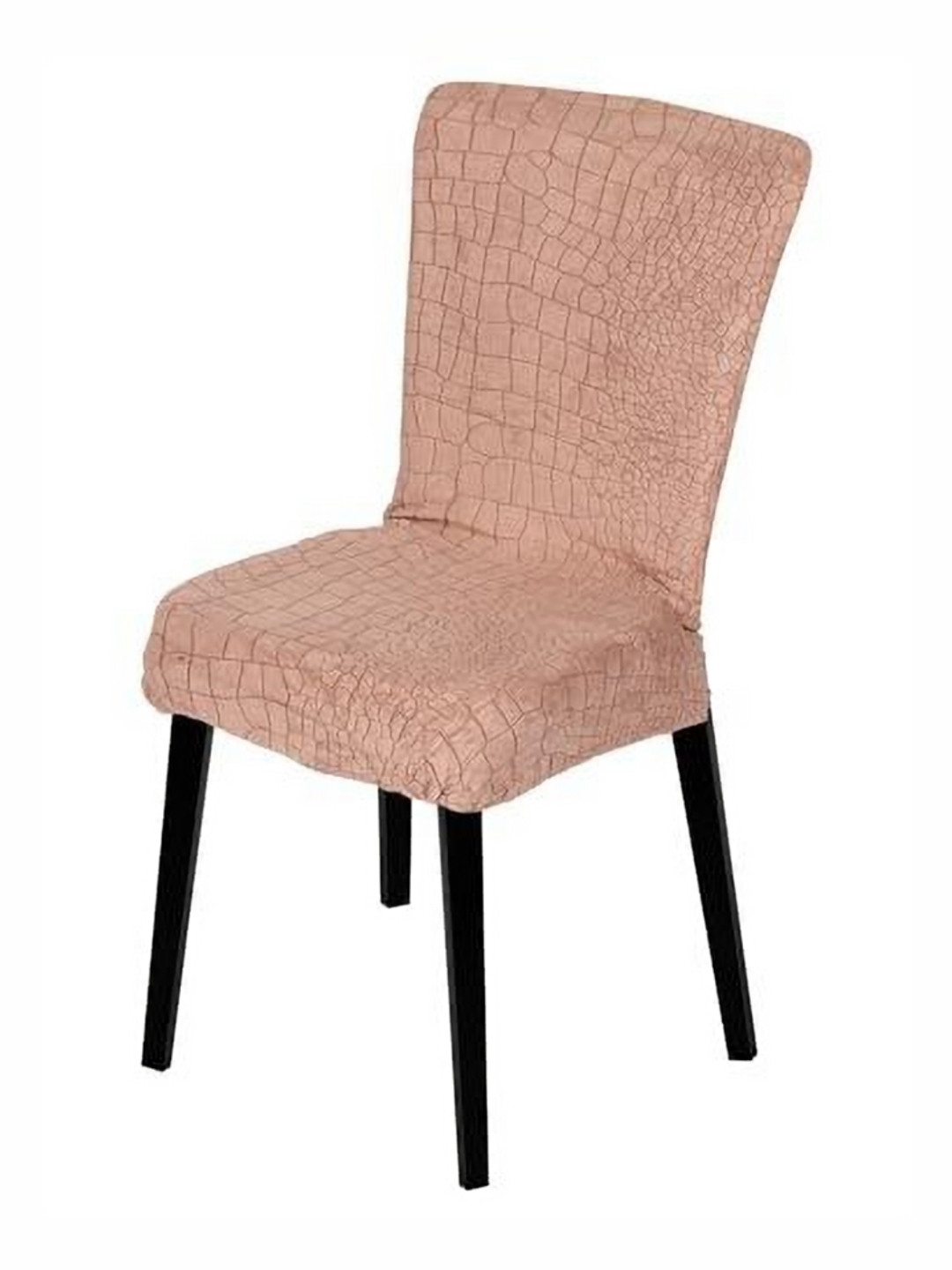 HOUSE OF QUIRK Coffee Brown Textured Removable & Washable Chair Cover