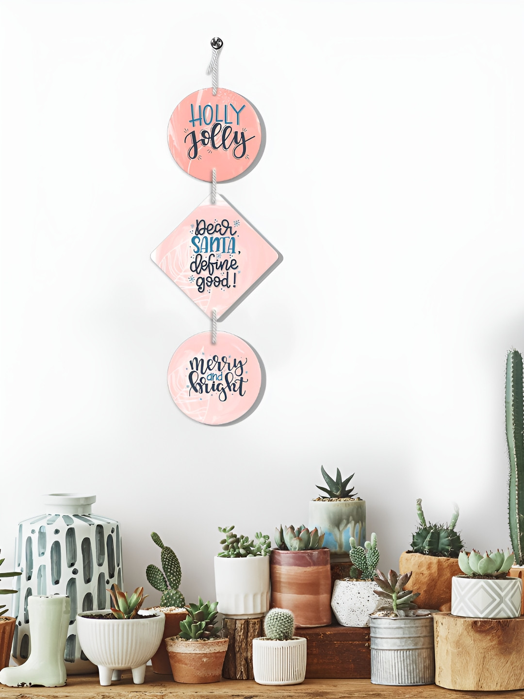 OLIVE TREE Wood Ethnic Motifs Matte Hall Wall Hangings-26In