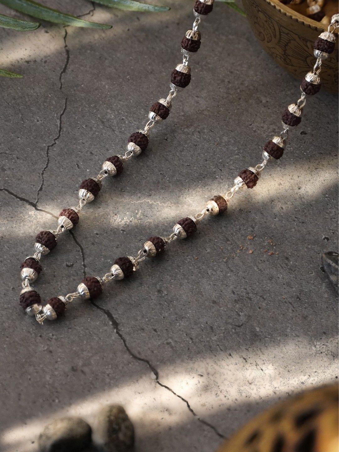 Japam Silver Plated Elegant Rudraksha Mala