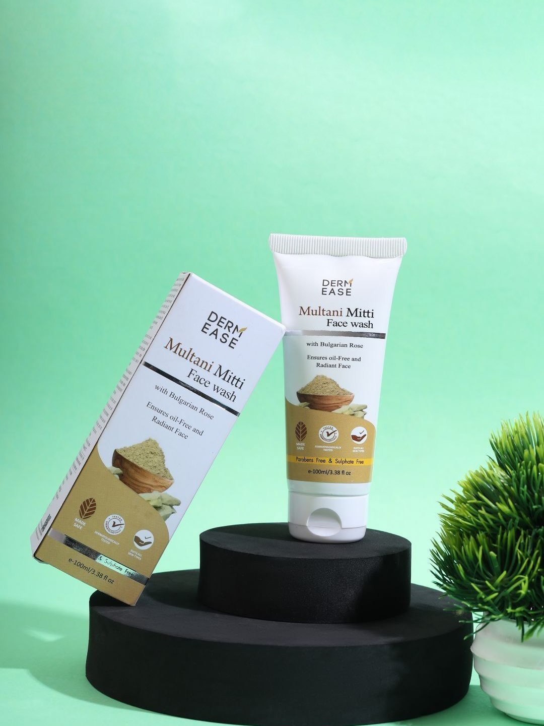 DERMEASE Multani Mitti Face Wash With Bulgarian Rose - 100 ml