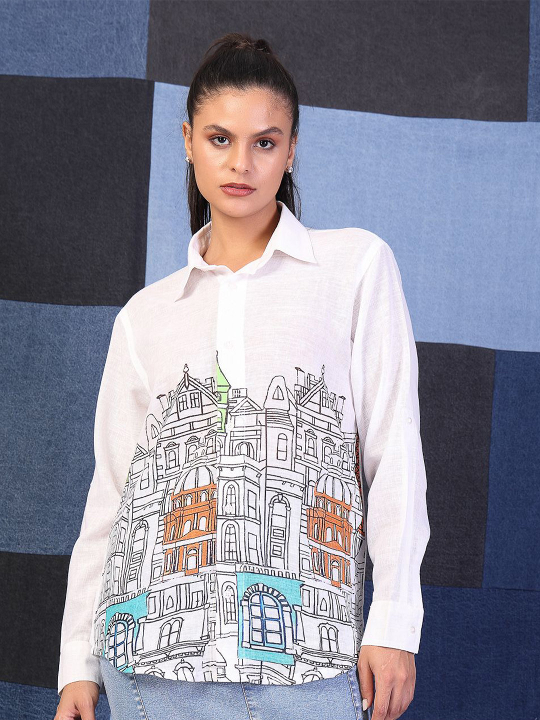 VESTIDO MODAS Women Opaque Printed Casual Shirt
