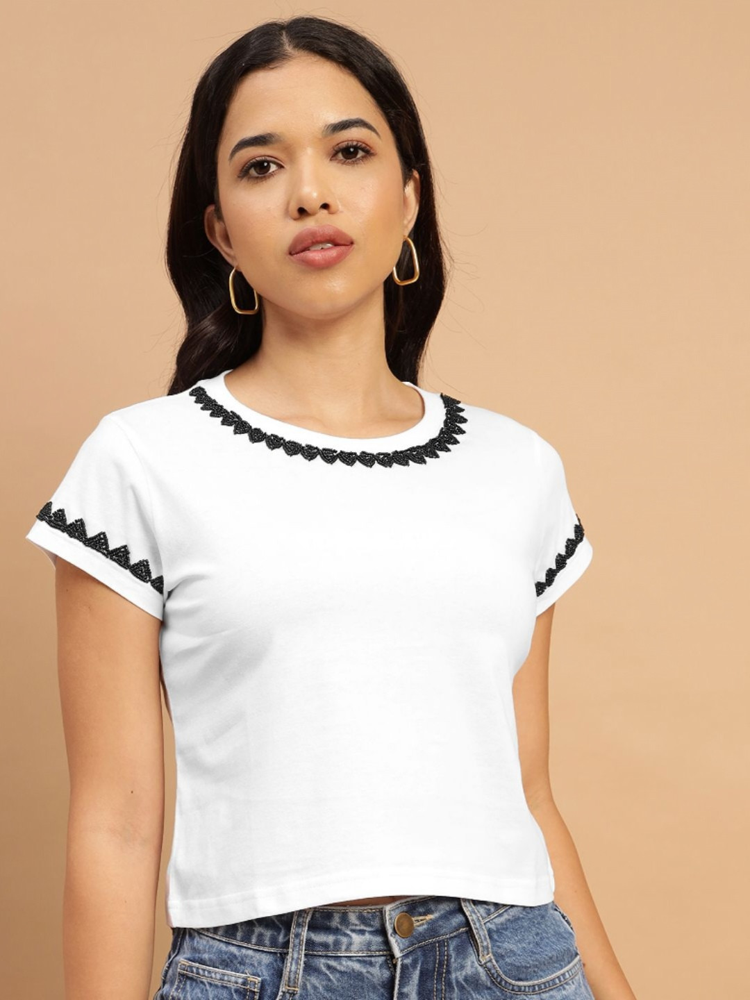 Sands of India Women Crop T-shirt