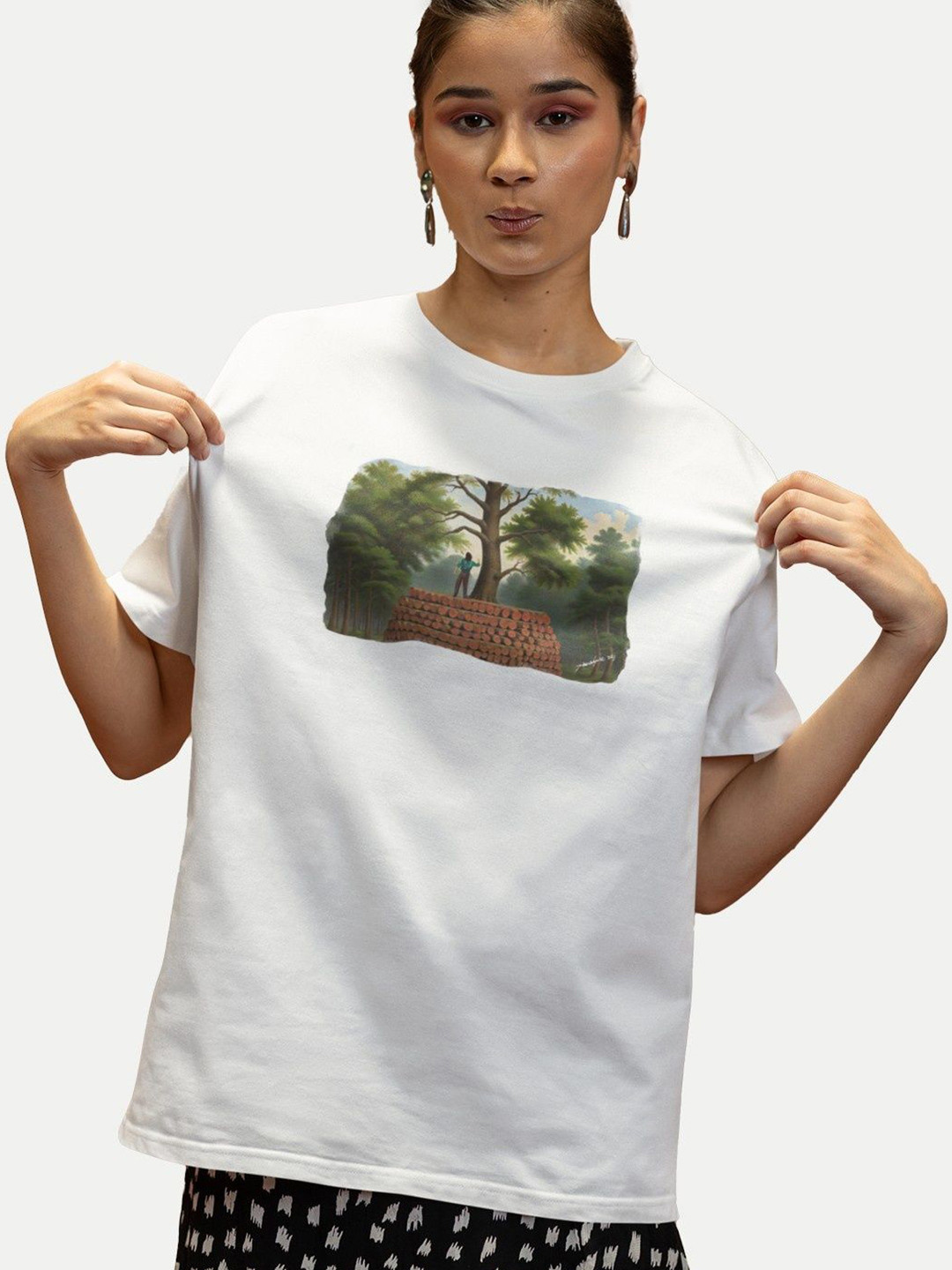 BOLLYWOO.OOO Unisex Floral Bio Finish T-shirt