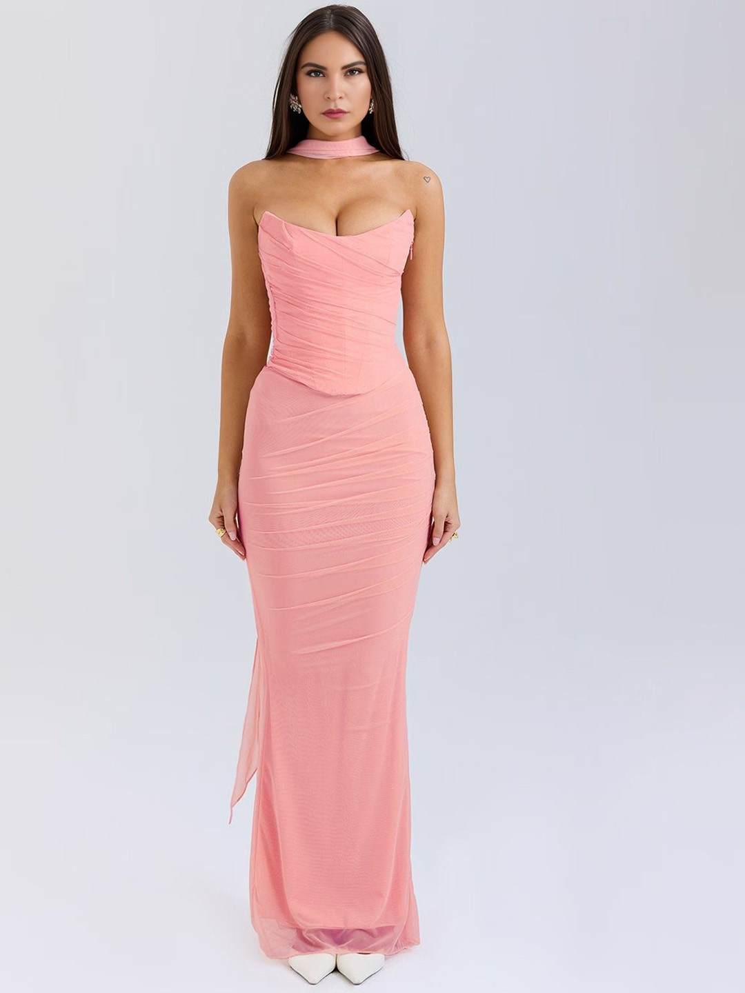 Bee Boe Strapless Top With Skirt Co-Ords Set