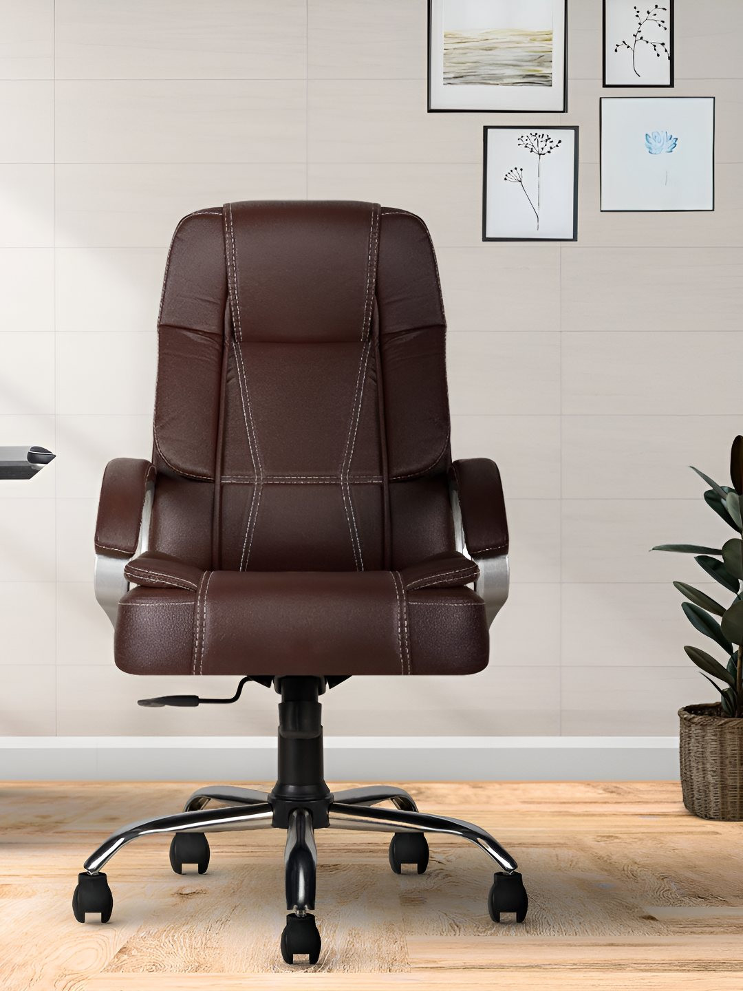 CELLBELL Brown Watson Ergonomic High-Back Study Chair