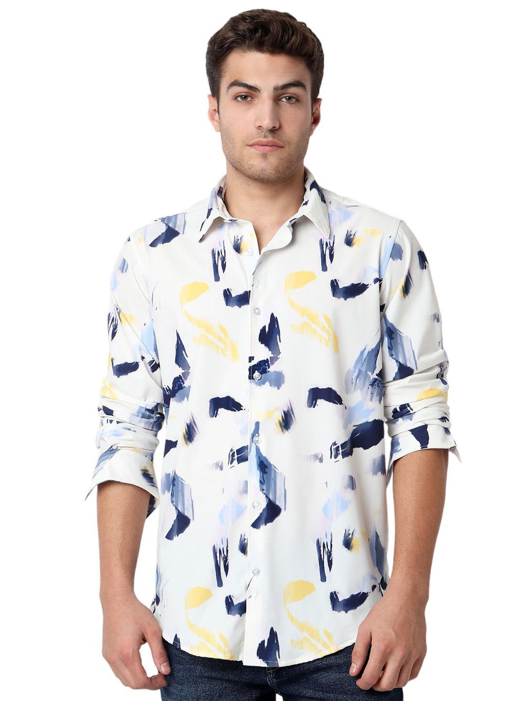 SPYKAR Men Slim Fit Opaque Printed Casual Shirt