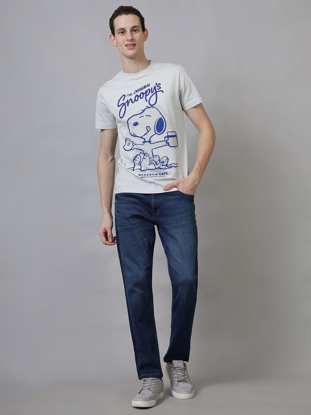 Free Authority Snoopy Printed Pure Cotton T-Shirt