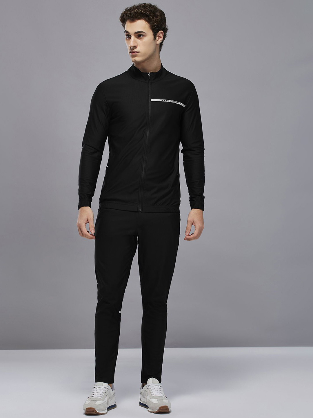 Technosport Men Slim Fit Mid Rise Tracksuit