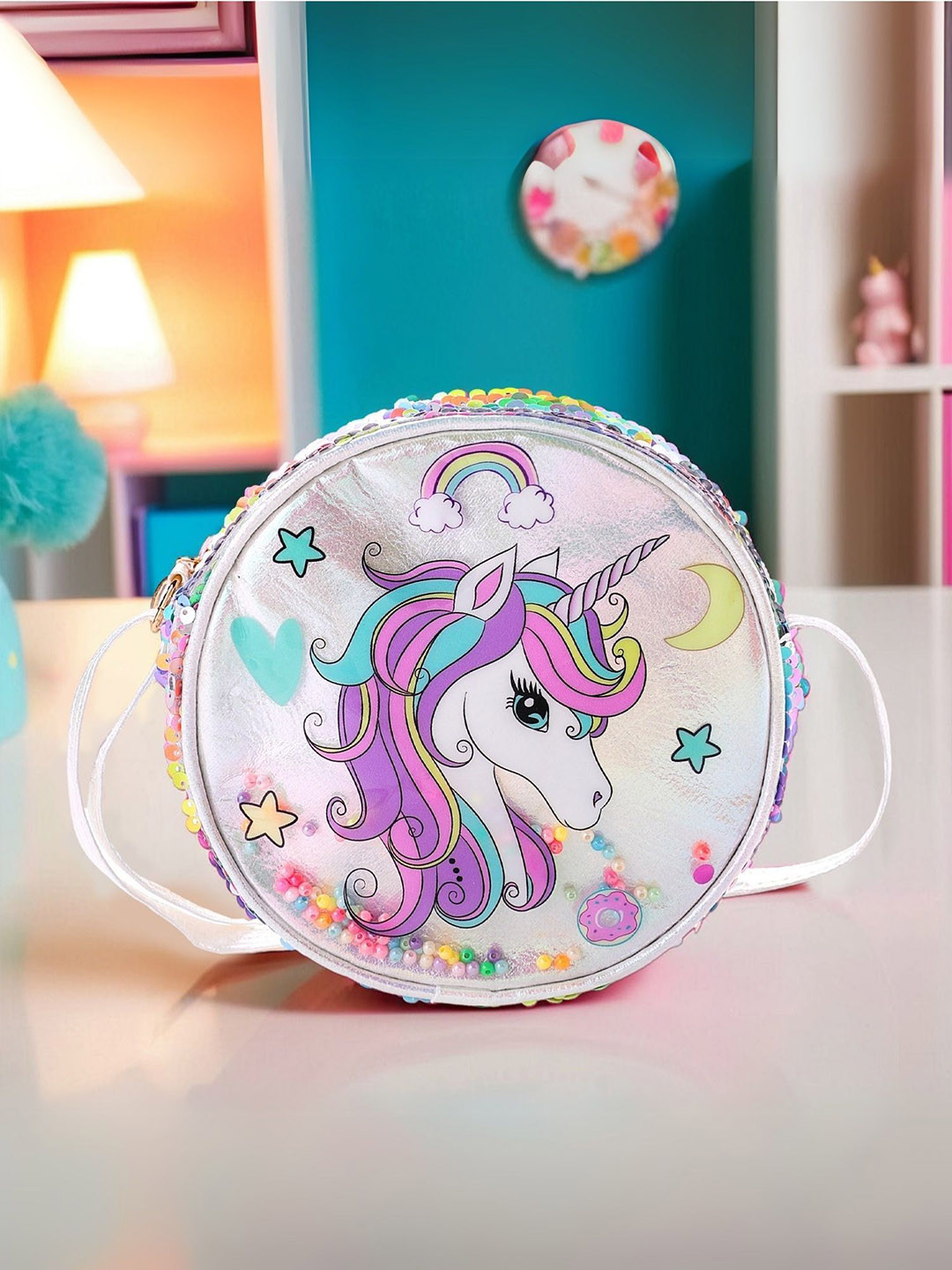 Tinker Squad Unicorn Reversible Sequence Sturdy Sling Bag