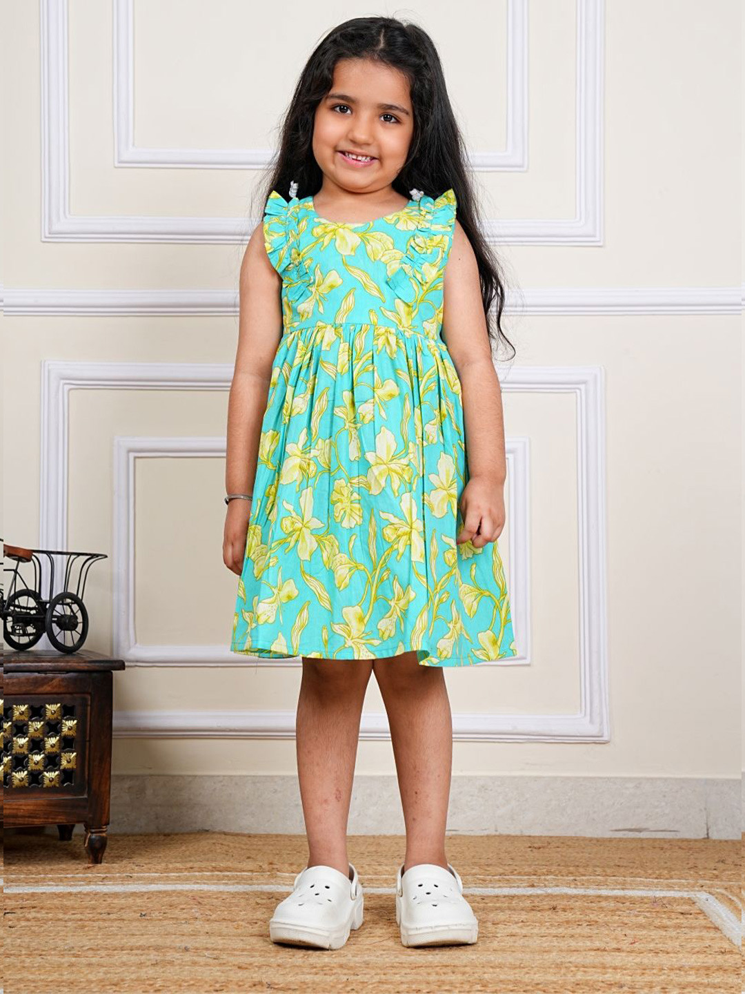 COTLAND FASHION Floral Print A-Line Dress