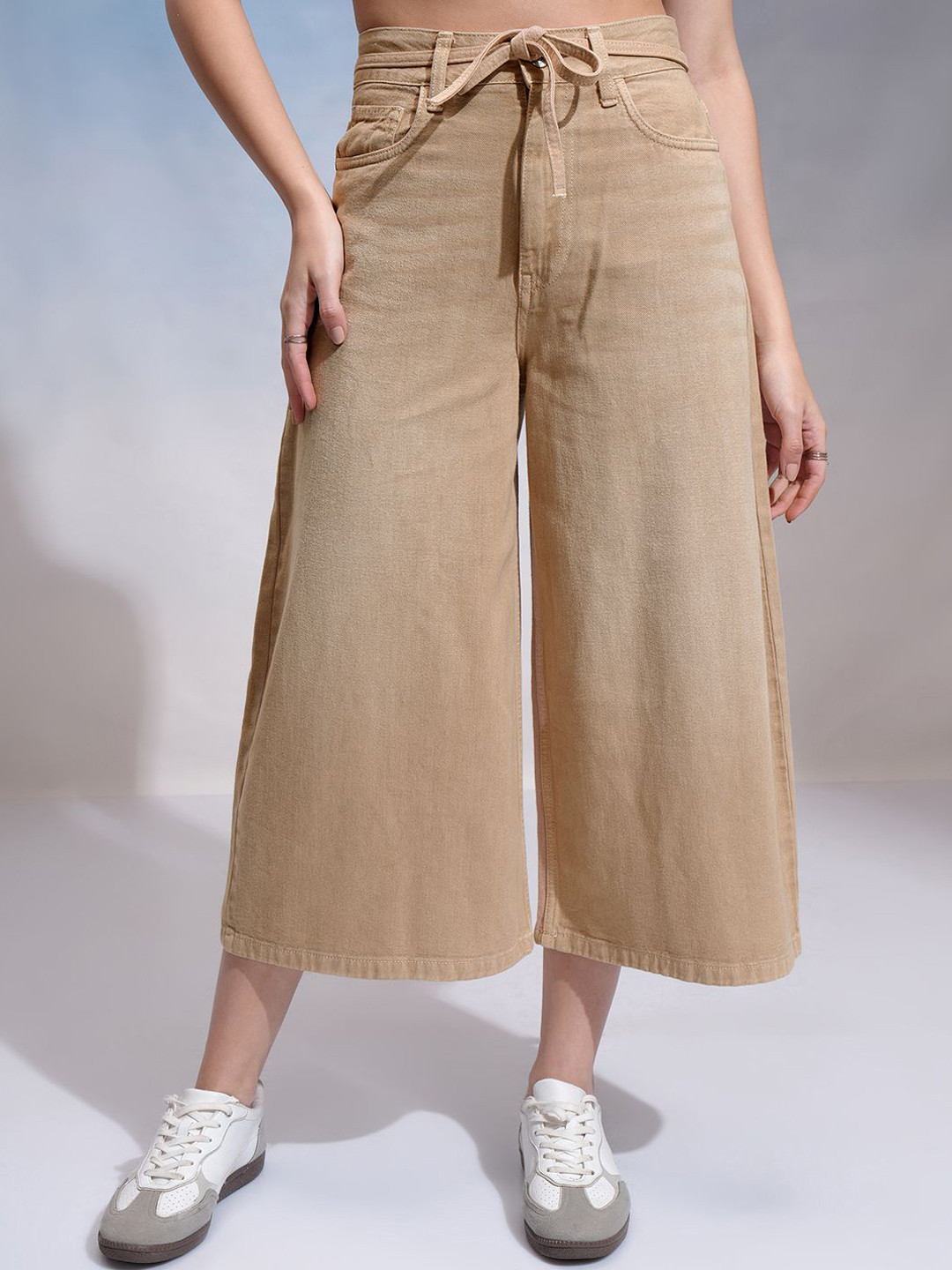 ESPYR By Tokyo Talkies Women Wide Leg High-Rise Stretchable Jeans