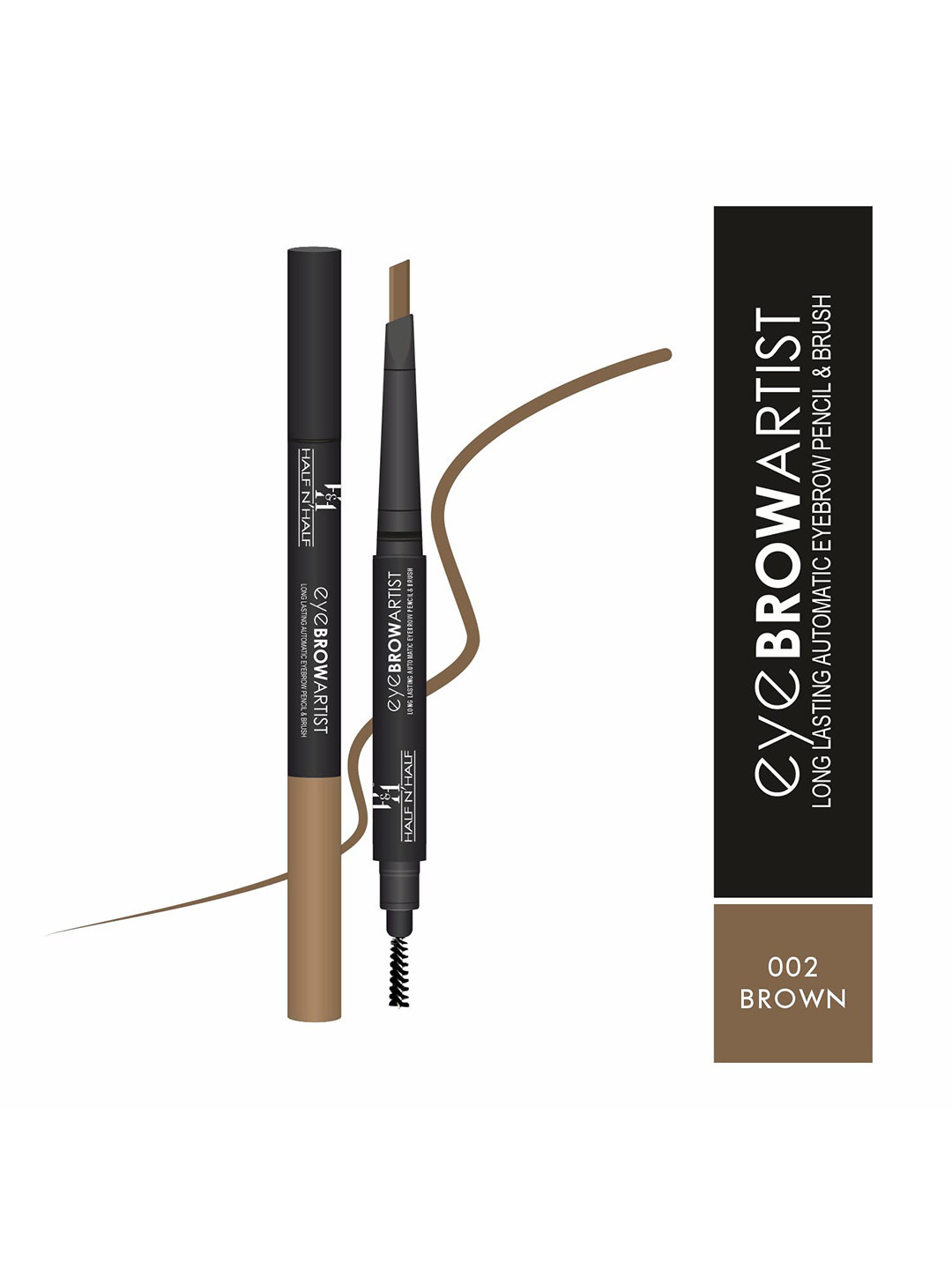 Half N Half Eyebrow Artist Long Lasting Automatic Pencil - 0.4g - Brown 002