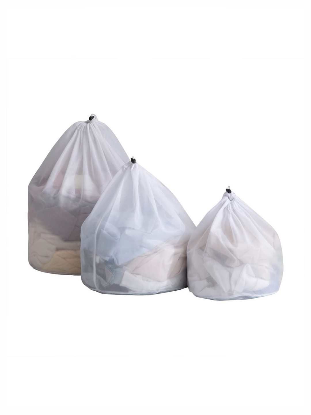HOKIPO White 3 Pieces Laundry Bags