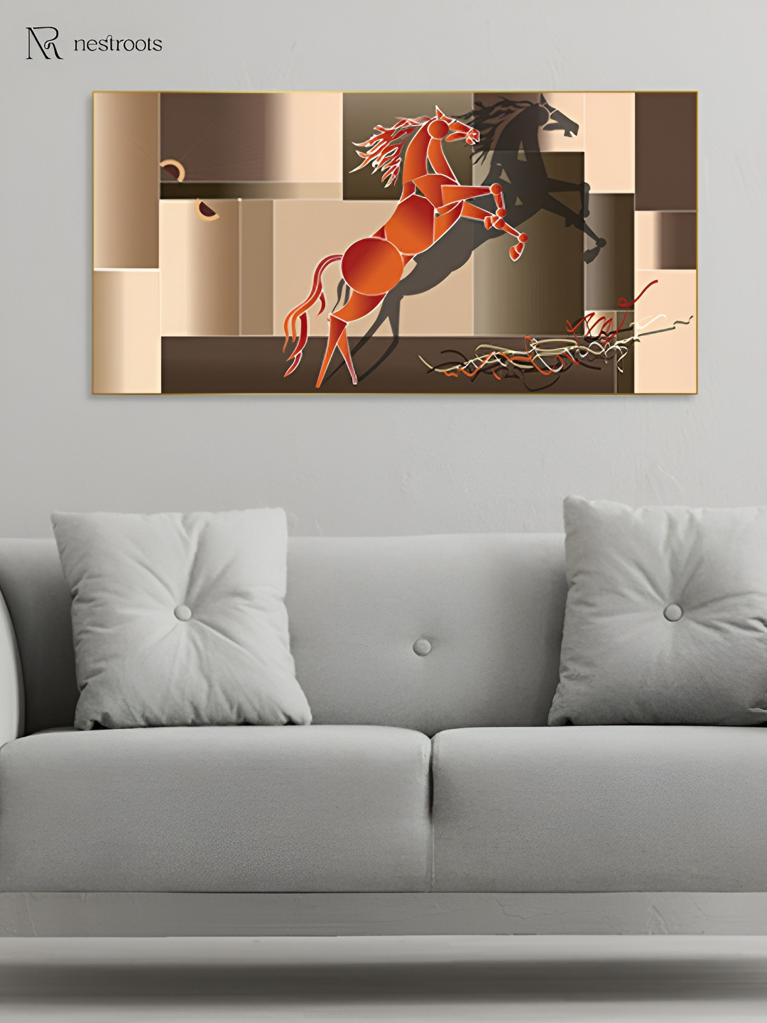 nestroots Black & Red Pride in Solitude Care Canvas Painting Wall Art