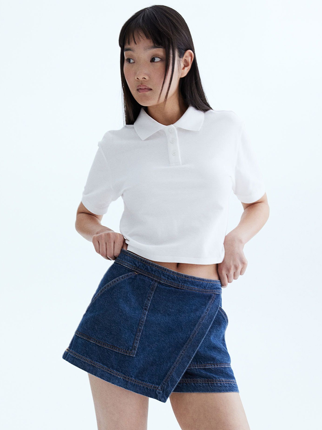 H&M Denim Skort - Skirts for Women 31857083 | Myntra
