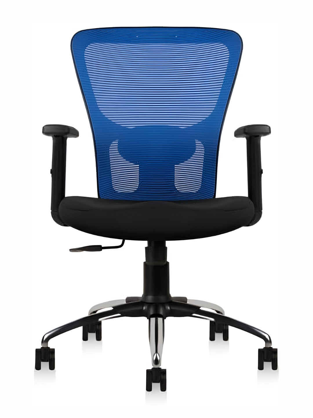 CELLBELL C110 Leo Ergonomic Black & Blue Mid Back Mesh Office Arm Chair