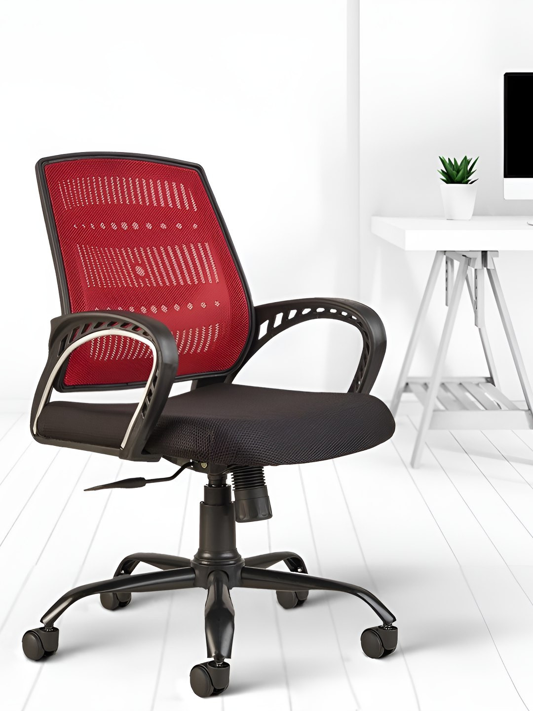 CELLBELL Neso C106 Red & Black Mid Back Mesh Office Executive Chair